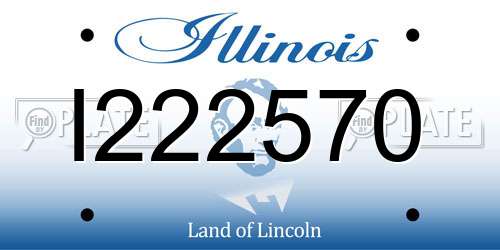 I222570 Illinois License Plate