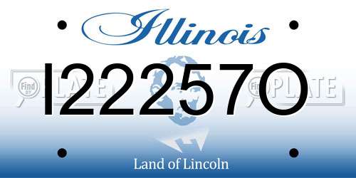 I22257O Illinois License Plate