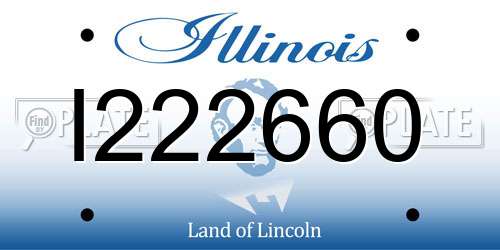 I222660 Illinois License Plate