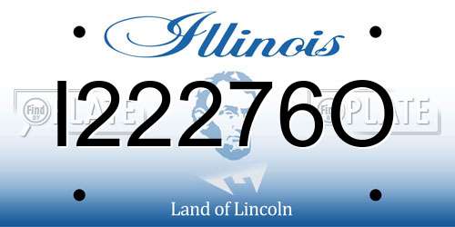 I22276O Illinois License Plate
