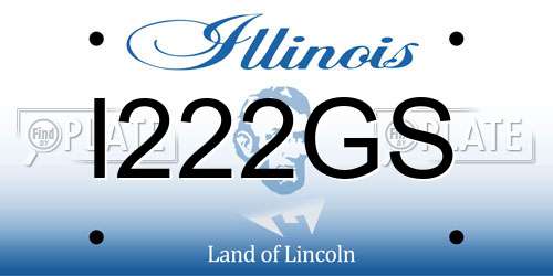 I222GS Illinois License Plate
