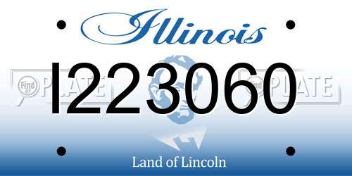 I223060 Illinois License Plate