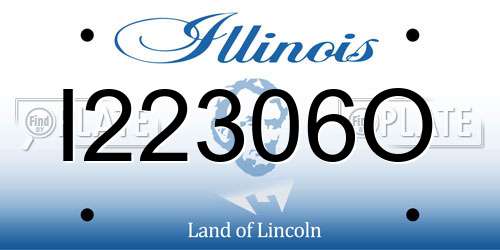 I22306O Illinois License Plate