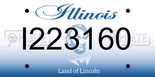 I223160 Illinois License Plate