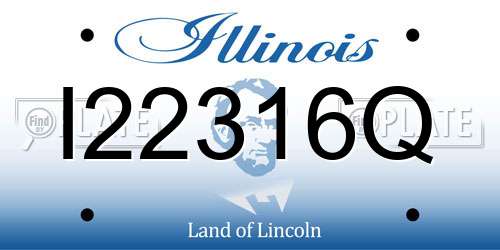 I22316Q Illinois License Plate