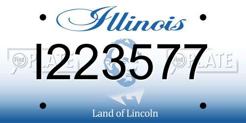 I223577 Illinois License Plate