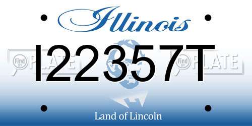 I22357T Illinois License Plate