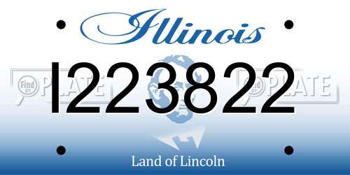 I223822 Illinois License Plate