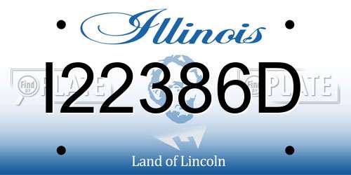 I22386D Illinois License Plate