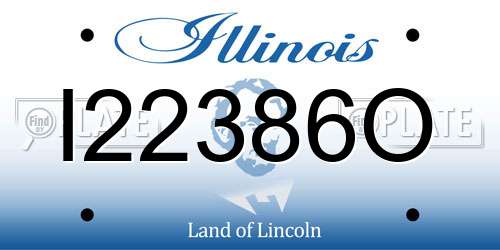 I22386O Illinois License Plate
