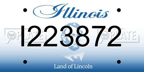 I223872 Illinois License Plate
