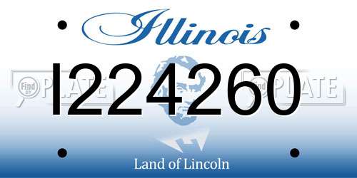 I224260 Illinois License Plate
