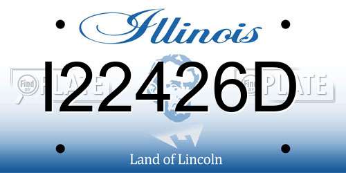 I22426D Illinois License Plate