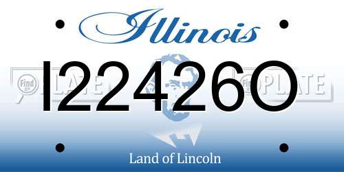 I22426O Illinois License Plate