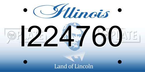 I224760 Illinois License Plate