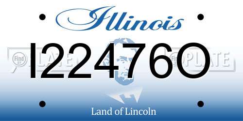I22476O Illinois License Plate