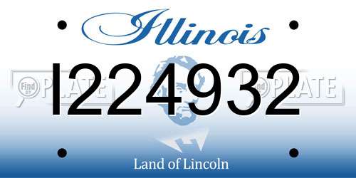 I224932 Illinois License Plate