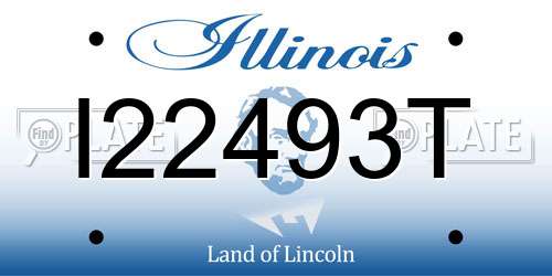 I22493T Illinois License Plate