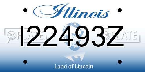 I22493Z Illinois License Plate