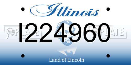 I224960 Illinois License Plate