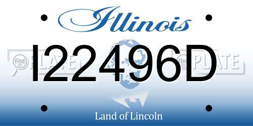 I22496D Illinois License Plate