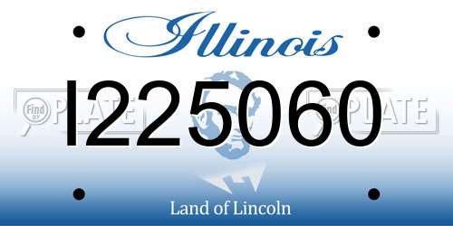 I225060 Illinois License Plate