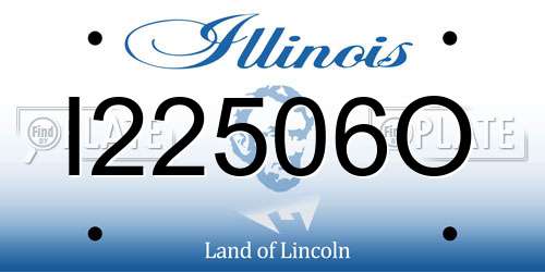 I22506O Illinois License Plate