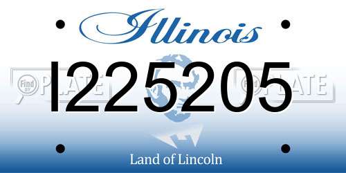 I225205 Illinois License Plate