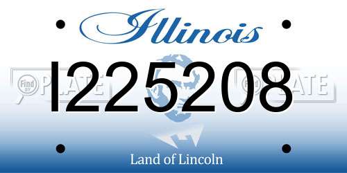 I225208 Illinois License Plate