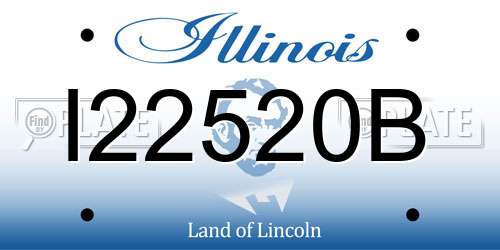 I22520B Illinois License Plate