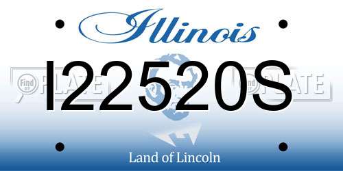 I22520S Illinois License Plate