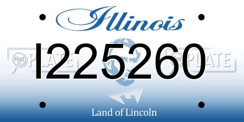 I225260 Illinois License Plate