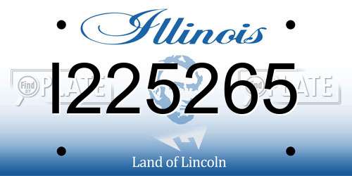 I225265 Illinois License Plate