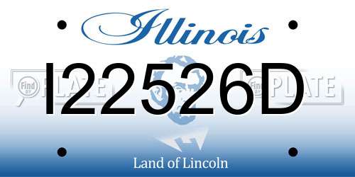 I22526D Illinois License Plate