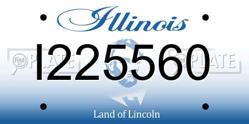 I225560 Illinois License Plate