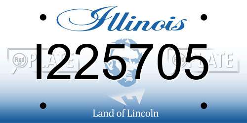 I225705 Illinois License Plate
