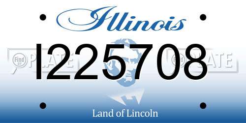 I225708 Illinois License Plate