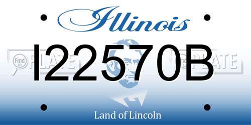 I22570B Illinois License Plate
