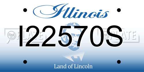 I22570S Illinois License Plate