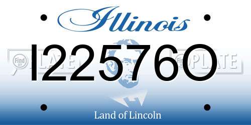 I22576O Illinois License Plate