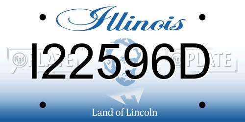 I22596D Illinois License Plate