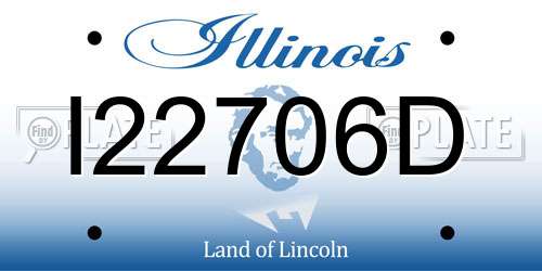 I22706D Illinois License Plate