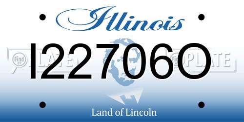 I22706O Illinois License Plate