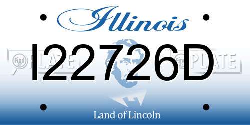 I22726D Illinois License Plate