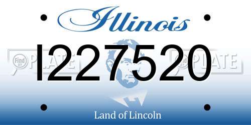I227520 Illinois License Plate