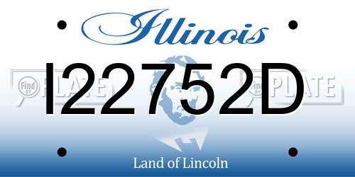 I22752D Illinois License Plate