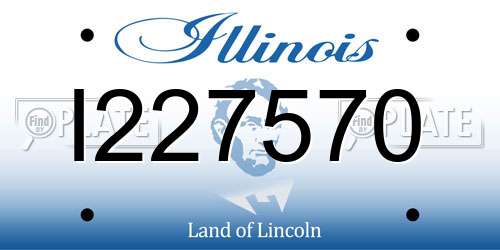 I227570 Illinois License Plate