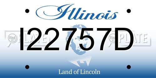 I22757D Illinois License Plate