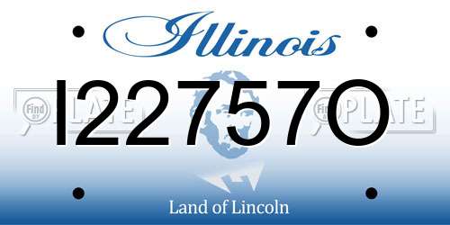 I22757O Illinois License Plate
