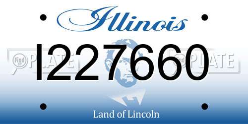I227660 Illinois License Plate